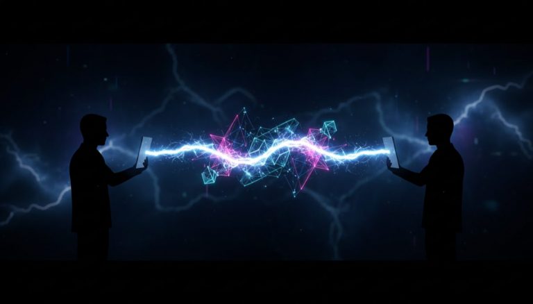Non-custodial Lightning Network trading between two anonymous silhouettes with electric energy exchange