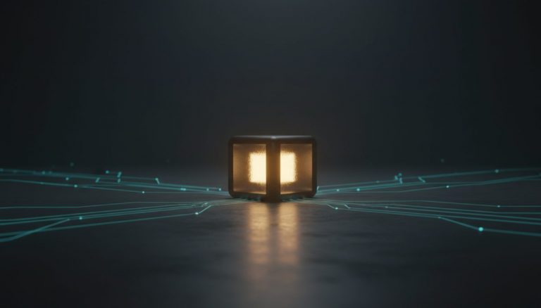 Glowing Bitcoin node device symbolizing digital sovereignty and verification