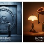 Bank vault vs personal key - custodial vs non-custodial wallet comparison