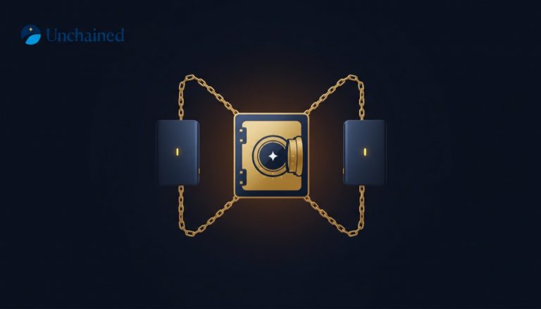 Unchained collaborative custody - 2-of-3 multisig vault with hardware wallet key distribution